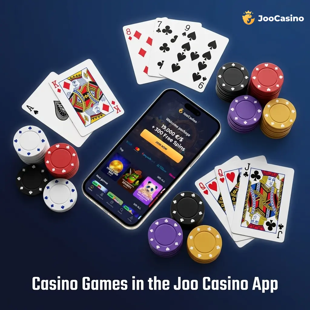 Joo Casino app displaying over 3000 games including slots, blackjack, roulette and live dealer tables from top providers