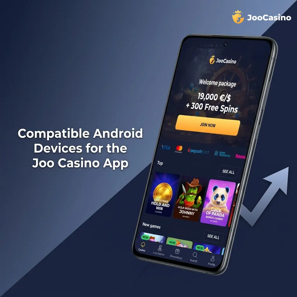 Android smartphones including Samsung Galaxy, Google Pixel, and OnePlus models compatible with Joo Casino app in Australia