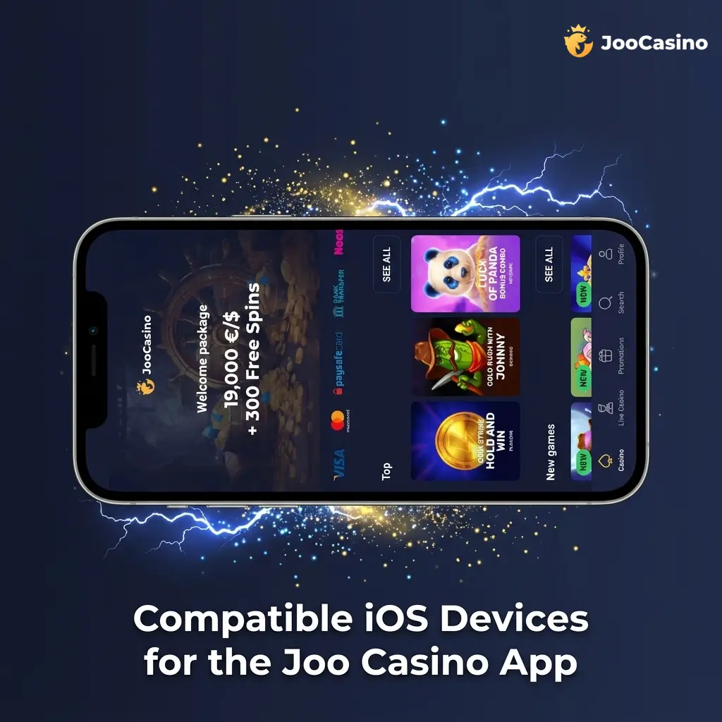 Compatible iOS devices for Joo Casino app including iPhone X to 16 series and iPad Air, Pro, and Mini models
