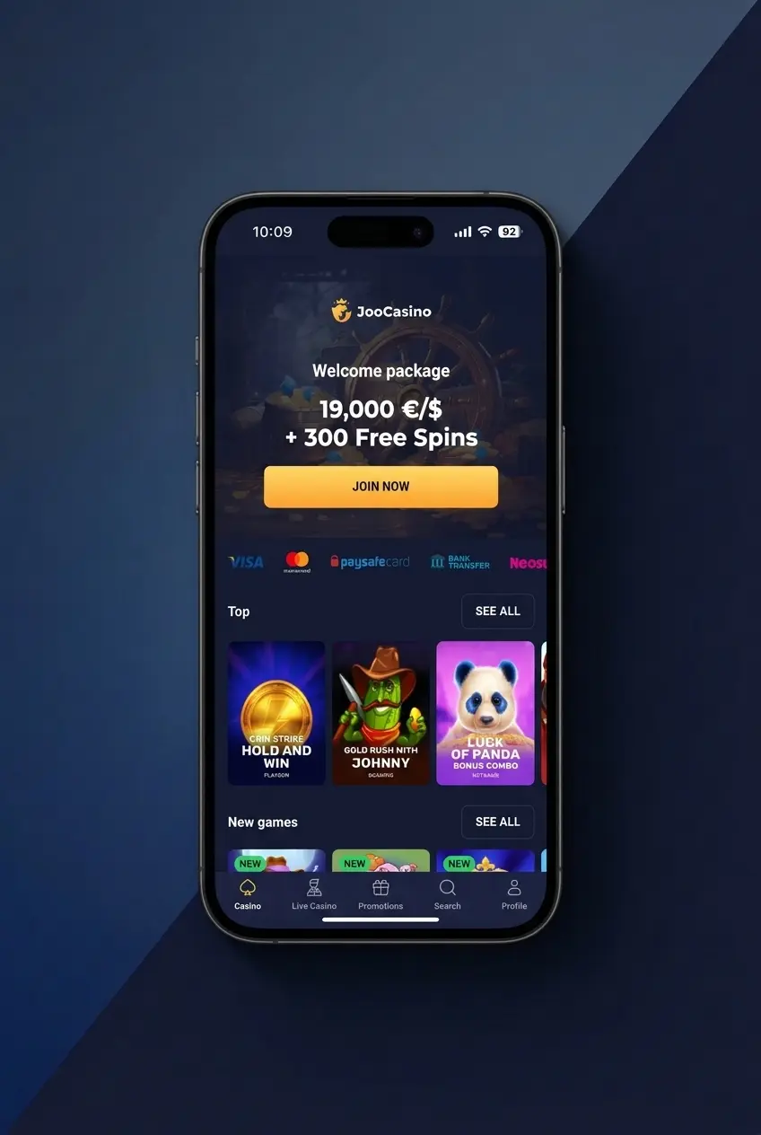 Joo Casino iOS app download guide showing 5 steps to install on iPhone or iPad via the App Store