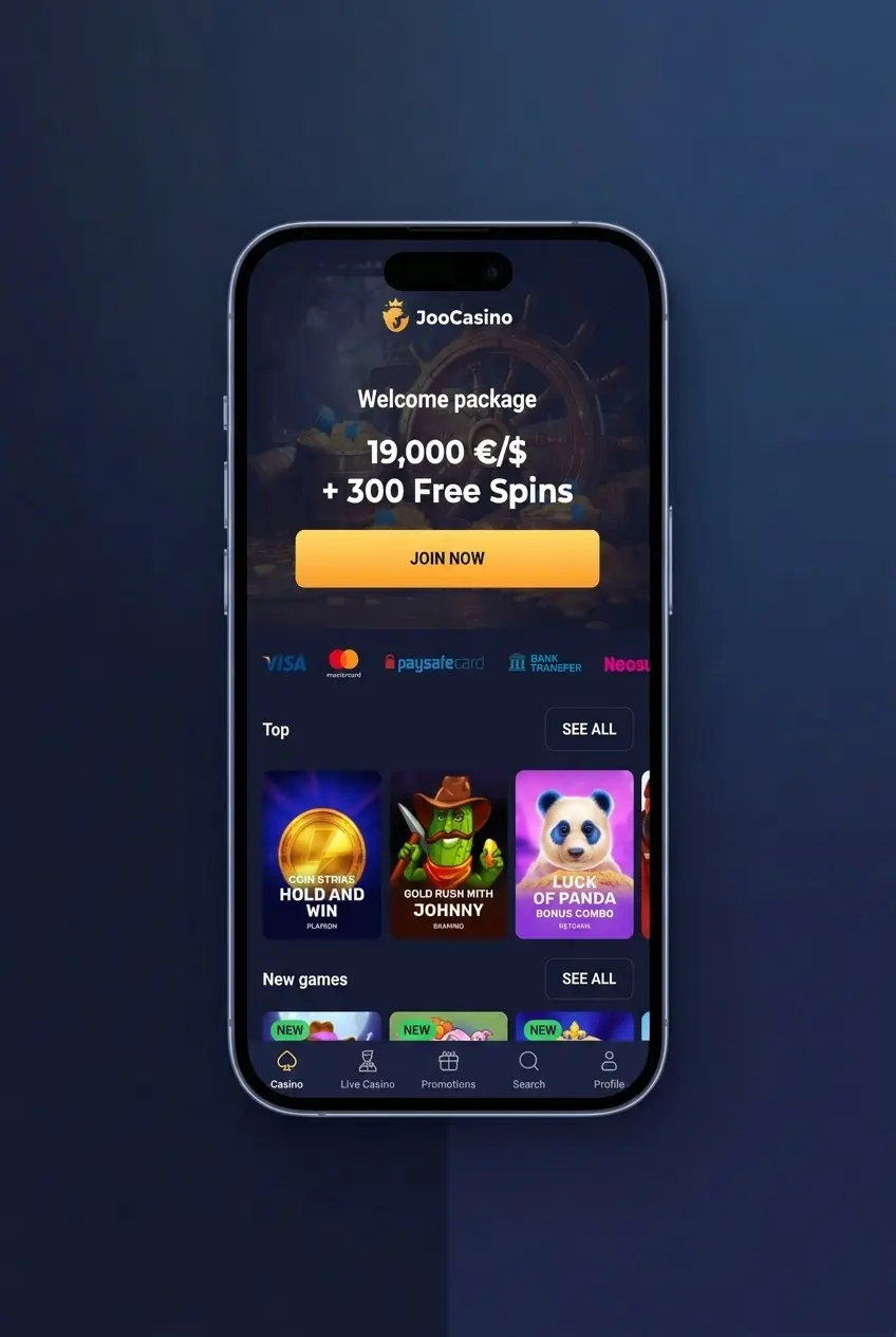 Step-by-step guide to placing a bet in the Joo Casino app, showing sports selection and bet slip on mobile screen