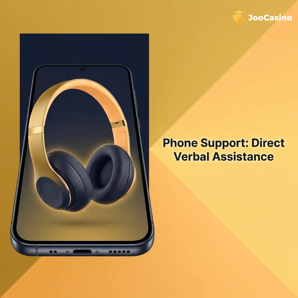 Joo Casino phone support representative assisting a player with urgent account or payment issues via direct verbal communication