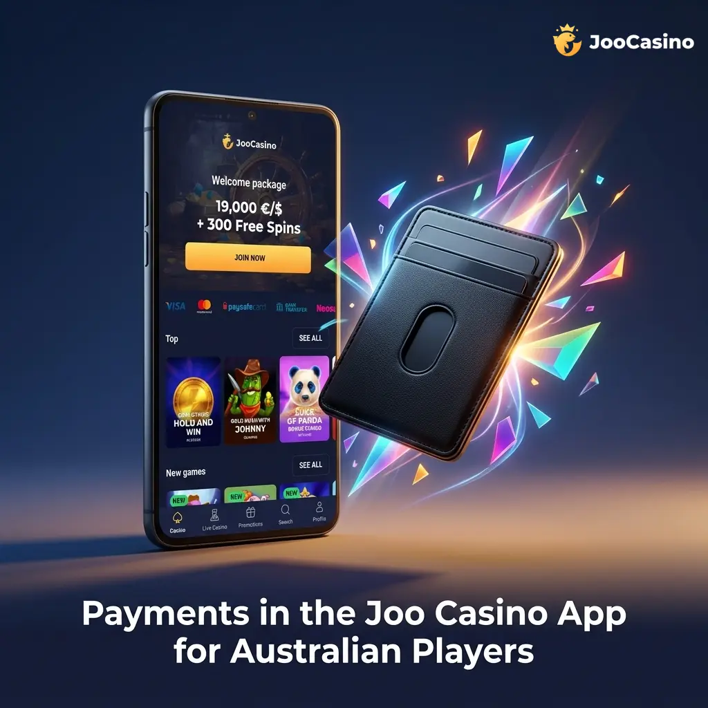 Joo Casino app payment methods for Australian players including VISA, Apple Pay, crypto, and e-wallets