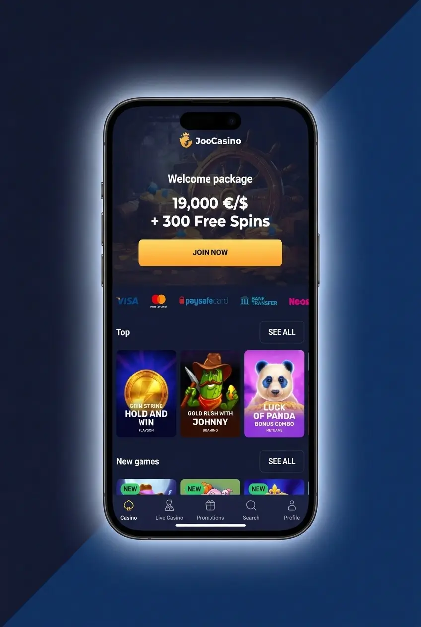 Joo Casino mobile app registration steps for Australian players aged 18 and over on Android or iOS