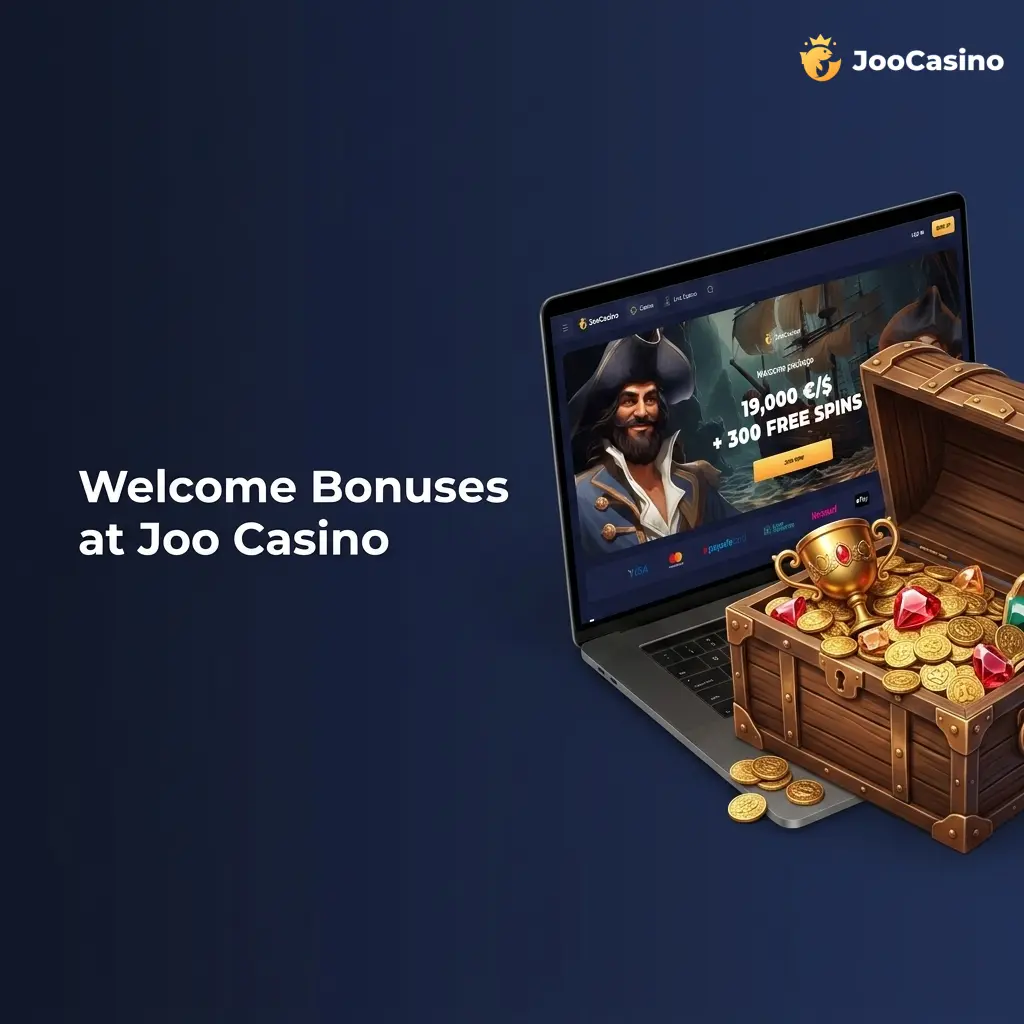 Joo Casino welcome bonus table showing 3 deposits up to AUD 8,000 plus 150 Free Spins for Australian players